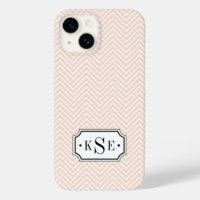 Monogramme Chevron rose et noir