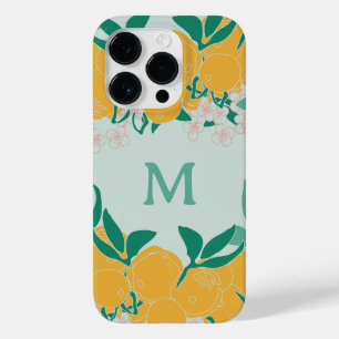 Coque Pour iPhone 14 Pro Monogramme Citrus Botanique Lumineux