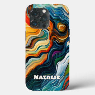 Case-Mate iPhone Case Monogramme coloré Art Abstrait moderne