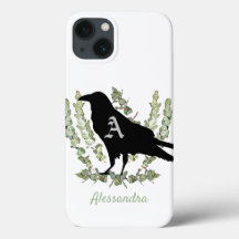 Monogramme Corbeau Esprit Animal Personnalisé