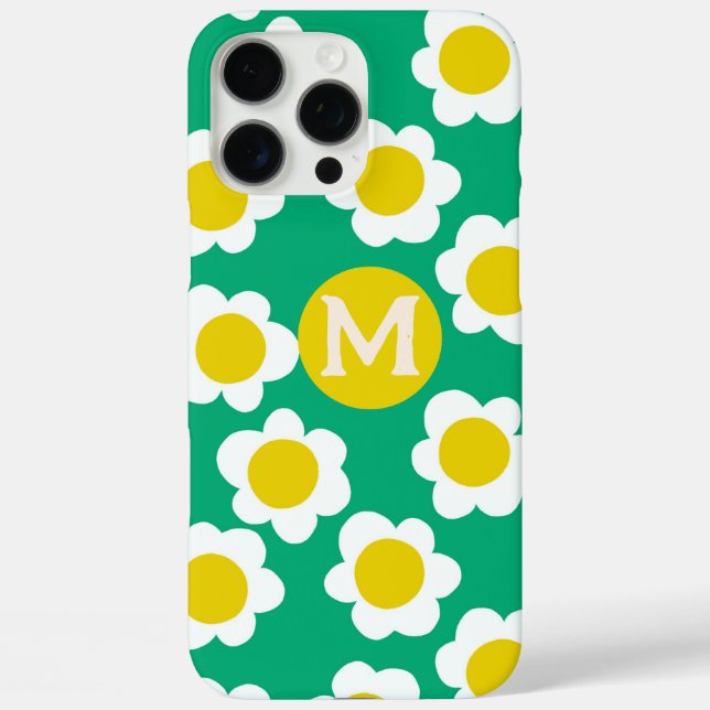 Coques Case-Mate iPhone Monogramme customisé Fleurs margueuses à main (Verso)