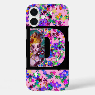 COQUES iPhone 16 PLUS MONOGRAMME D LETTRE MONOGRAMME DE MASQUÉRADE VÉNÉT