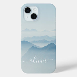 Coque Pour iPhone 15 Monogramme d'aquarelle moderne et élégant