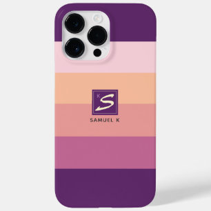 Coque Pour Pour iPhone 14 Pro Max Monogramme de bande de la palette de couleurs du c