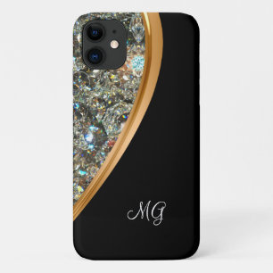 Case-Mate iPhone Case Monogramme de bling féminin brillant classique