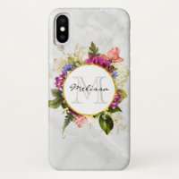 Monogramme de bouquet floral aquarelle rose modern