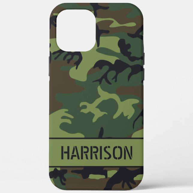 Coques Case-Mate iPhone Monogramme de camouflage (Verso)