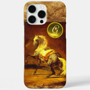 COQUES iPhone 16 PRO MAX MONOGRAMME DE CHEVAL GRISÉ