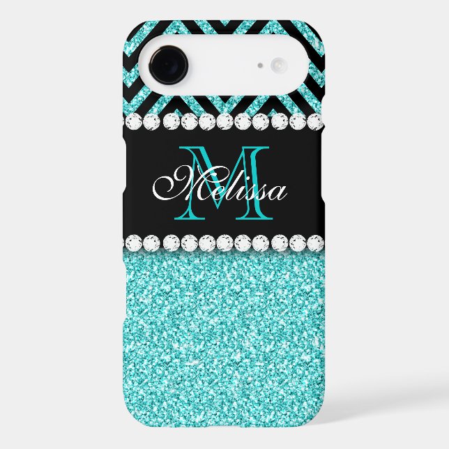COQUES Case-Mate iPhone MONOGRAMME DE CHEVRON DE NOIR DE PARTIES (Verso)