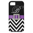 MONOGRAMME DE CHEVRON NOIR PURPLE