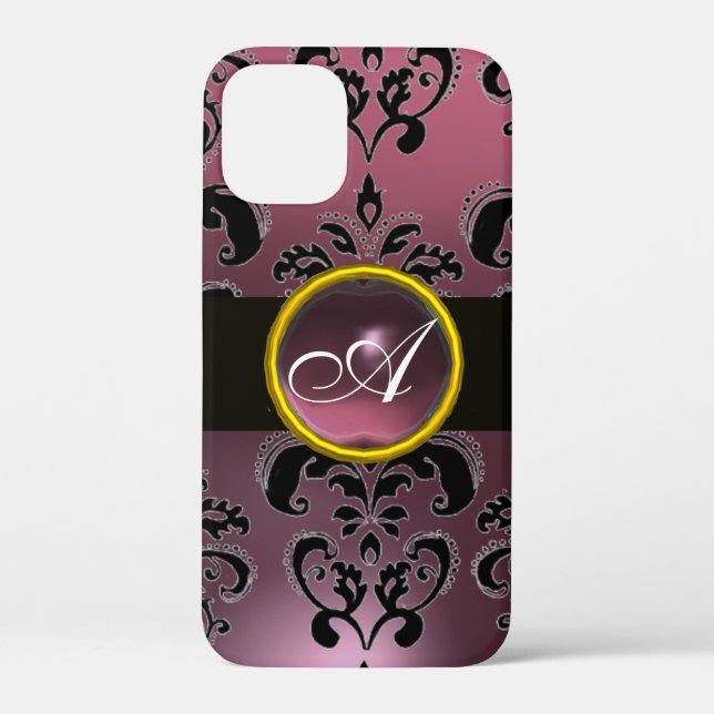 COQUES Case-Mate iPhone MONOGRAMME DE DOMMASQUES PURPLE NOIR (Verso)
