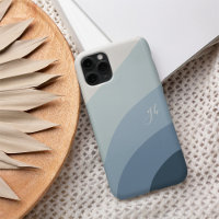 Monogramme de flux couleur bleu foncé