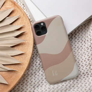 Coque Pour iPhone 16 Monogramme de flux couleur Boho en terre cuite cla