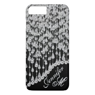 Coque iPhone 8 Plus/7 Plus Monogramme de glaçons de diamant