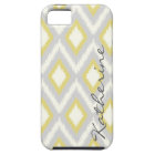 Monogramme de Ikat Chevron de la tribu gris et jau