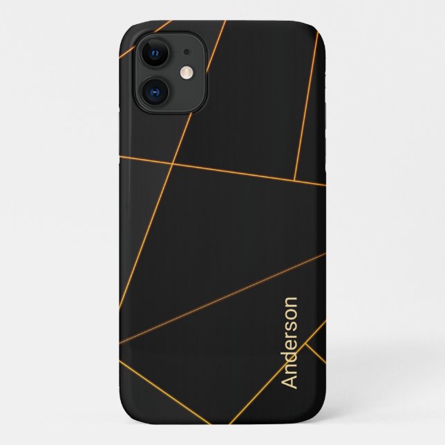 Coques Case-Mate iPhone Monogramme de la ligne moderne Eligant Retro (Dos)