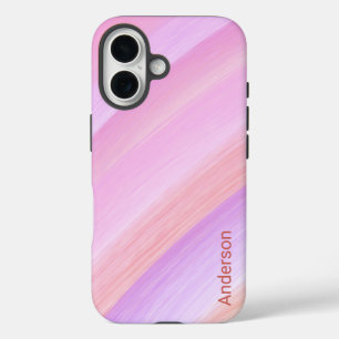 Coque Pour iPhone 16 Monogramme de la ligne moderne Eligant Retro