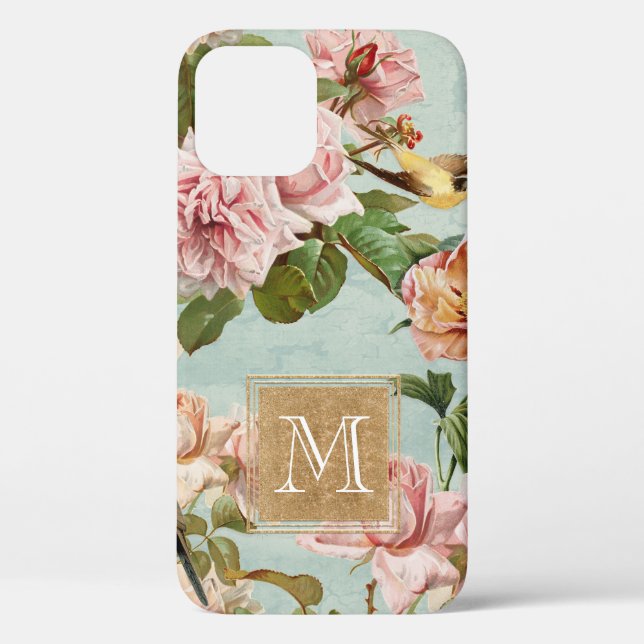 Coques Case-Mate iPhone Monogramme de la Monnaie de Parties scintillant d' (Verso)