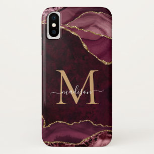 Case-Mate iPhone Case Monogramme de la Parties scintillant d'or rouge de
