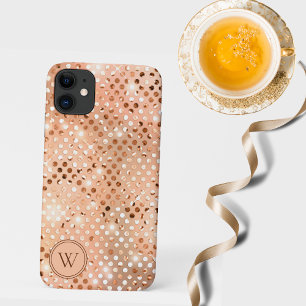 Case-Mate iPhone Case Monogramme de la pêche et de l'or Shimmer