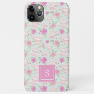 Case-Mate iPhone Case Monogramme de la soirée thé or Mint Girly Mint