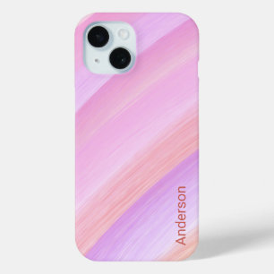 Coque Pour iPhone 15 Monogramme de ligne rétro élégant moderne