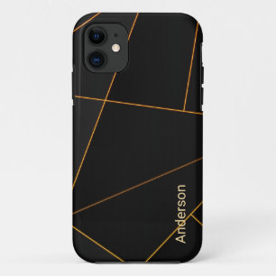 Case-Mate iPhone Case Monogramme de ligne rétro élégant moderne