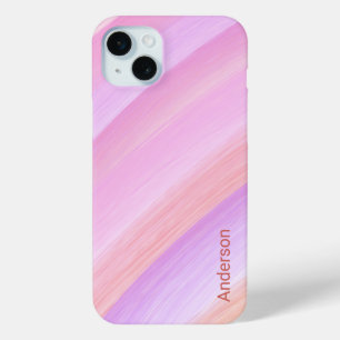 Coque iPhone 15 Mini Monogramme de ligne rétro élégant moderne