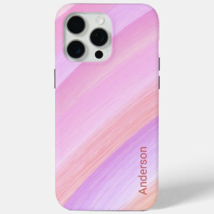 Coque iPhone 15 Pro Max Monogramme de ligne rétro élégant moderne