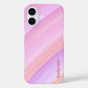 Coque Pour iPhone 16 Monogramme de ligne rétro élégant moderne
