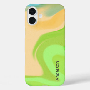 Coques iPhone 16 Plus Monogramme de ligne rétro élégant moderne