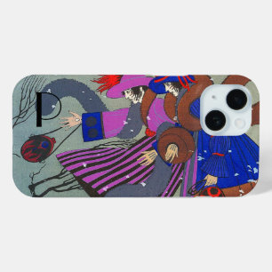 COQUE POUR iPhone 15 MONOGRAMME DE MODE NEIGE HIVER