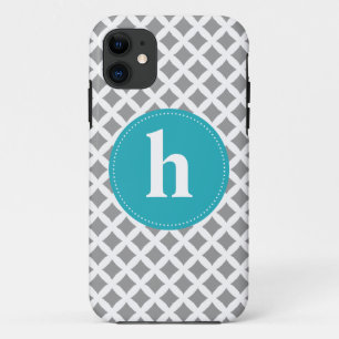 Coque Case-Mate Pour iPhone Monogramme de motif de diamant {sélectionnez votr