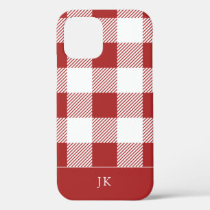 Case-Mate iPhone Case Monogramme de Motif rouge rustique