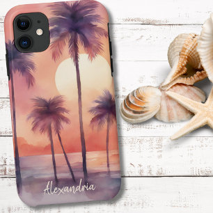 Case-Mate iPhone Case Monogramme de palmes tropicaux