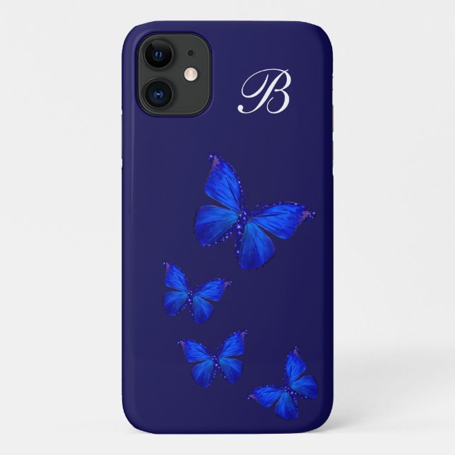 Coques Case-Mate iPhone Monogramme de papillons Girls Nature (Dos)