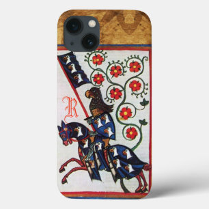 Case-Mate iPhone CASE MONOGRAMME DE PARCHEMENT MÉDIÉVÉNILE DU CHEVAL BLE