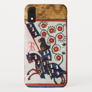 Case-Mate iPhone CASE MONOGRAMME DE PARCHEMENT MÉDIÉVÉNILE DU CHEVAL BLE