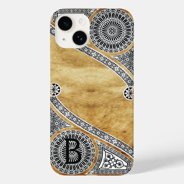 Coques Case-Mate iPhone MONogramme de parchemin ARCHITECTURE RENAISSANCE (Verso)