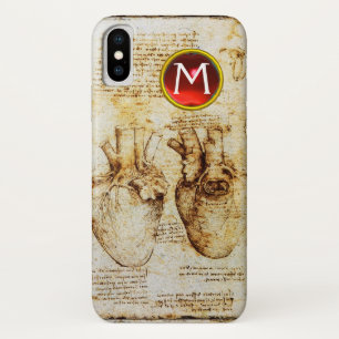 Case-Mate iPhone Case Monogramme de parchemin de gemme du coeur et de se