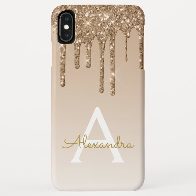 Coques Case-Mate iPhone Monogramme de Parties scintillant à étincelles de  (Dos)