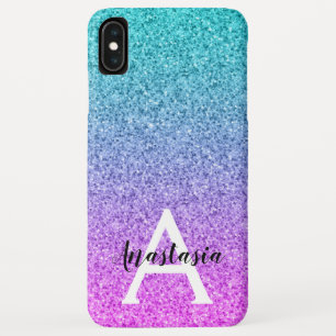 Case-Mate iPhone Case Monogramme de Parties scintillant violet Ombre Pin