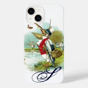 Coques Pour iPhone MONOGRAMME DE PÊCHE M. PELICAN, blanc