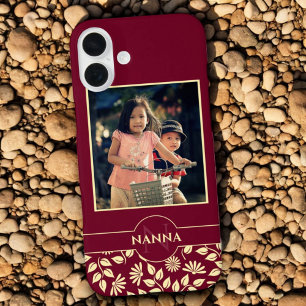Coques iPhone 16 Plus Monogramme de photo de famille personnalisée avec