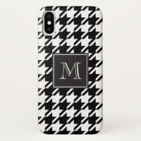 Monogramme de pied de cheminée noir