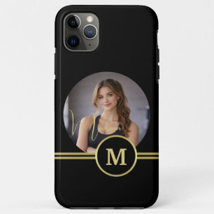Case-Mate iPhone Case Monogramme de signature or élégant avec photo