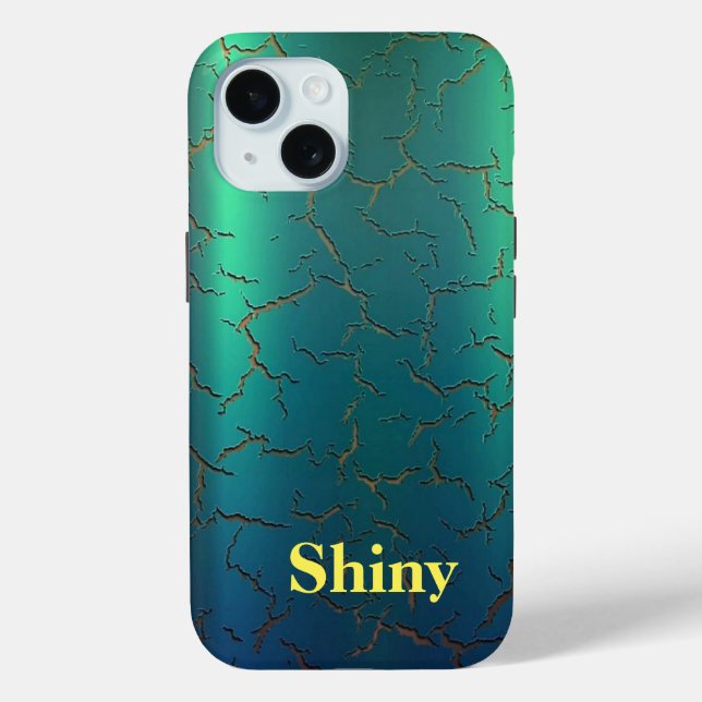 Coques Case-Mate iPhone monogramme dégradé vert à bleu Coque-Mate i (Verso)