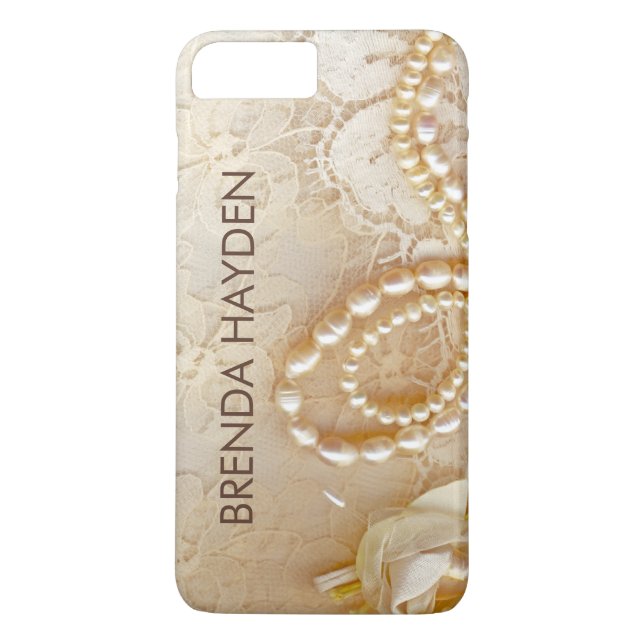 Coques Case-Mate iPhone Monogramme dentelle (Dos)