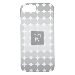 Case-Mate iPhone Case Monogramme des cercles gris modernes