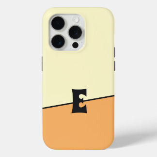 Coque iPhone 15 Pro Monogramme Deux Couleurs Crème Citron Orange